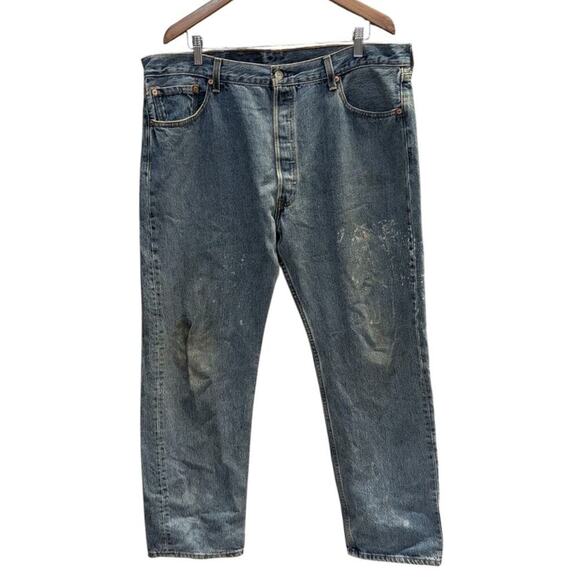1999 Levis 501 Jeans Mens 40x30 Denim Button Fly Made USA Straight Leg 90s 497 - Picture 1 of 12